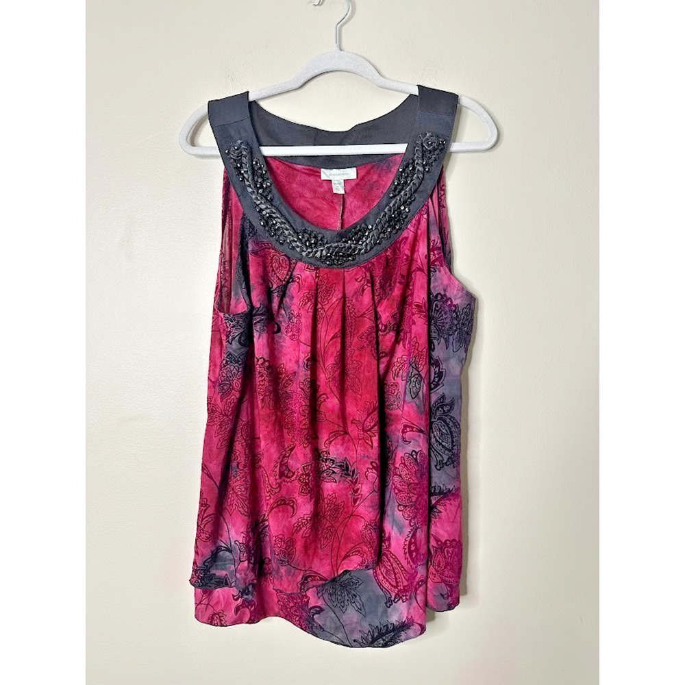 Dress Barn Size 3X Vintage Velvet Burnout Top Witchy Whimsigoth Fairygrunge Y2K